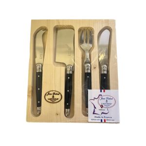 Laguiole 4 Pce Mini-Apetizer Cheese Set BLACK LF OpenWood