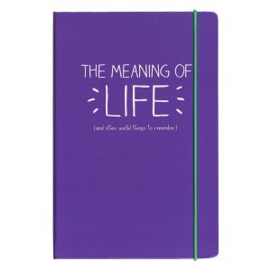 Wild and Wolf HappyJackA5 Meaning Of Life Notebook Purple