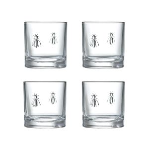 La Rochere French Bee Whisky Glass 4 Pack 9.4 cm 320 ml  NEW