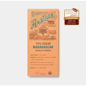 Amatller Choc Organic Dark 74% Madagascar 70g Single Origin