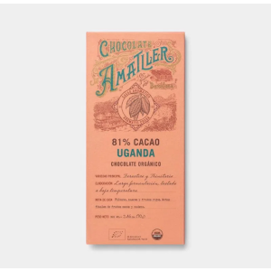 Amatller Choc Organic Dark  81% Uganda 70g Single Origin