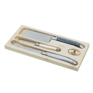 Laguiole 3 Pce Cheese Set ATELIER BLUE STD ECO OpenWoodBox