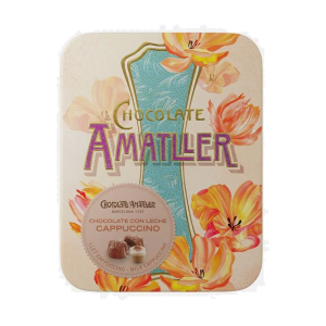 Amatller Choc Flowers Cappuchino filled Gift Tin 72 g NEW