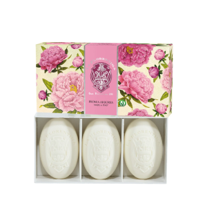 La Florentina Peonia Arborea 3 Pce Soap Gift Box 150g x3