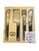 Laguiole 4 Pce Mini-Apetizer Cheese Set BLACK LF OpenWood