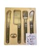 Laguiole 4 Pce Mini-Apetizer Cheese Set OLIVE GREEN  LF Open