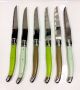Laguiole Jean Dubost 6 Steak Knives Robinson Mixed Colours *Made in France 