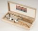 Laguiole Dubost France Olivewood Handles 2 Pce Hard Cheese Set.