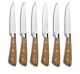 Comas MONTBLANC 6 STEAK KNIVES LIGHT Wood Gift Box