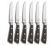 Comas MONTBLANC 6 STEAK KNIVES BLACK Wood Handle Gift Box