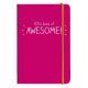 Wild & Wolf Happy Jackson A6 Little Book of Awesome Notebook Pink  