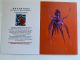 Card Gyotaku Octopus Purple on Orange A6 SLF Art