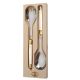 Laguiole Jean Dubost Salad Servers Two Piece Set Ivory & Brass