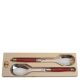 Laguiole Jean Dubost Salad Servers Two Piece Set Fruity Red