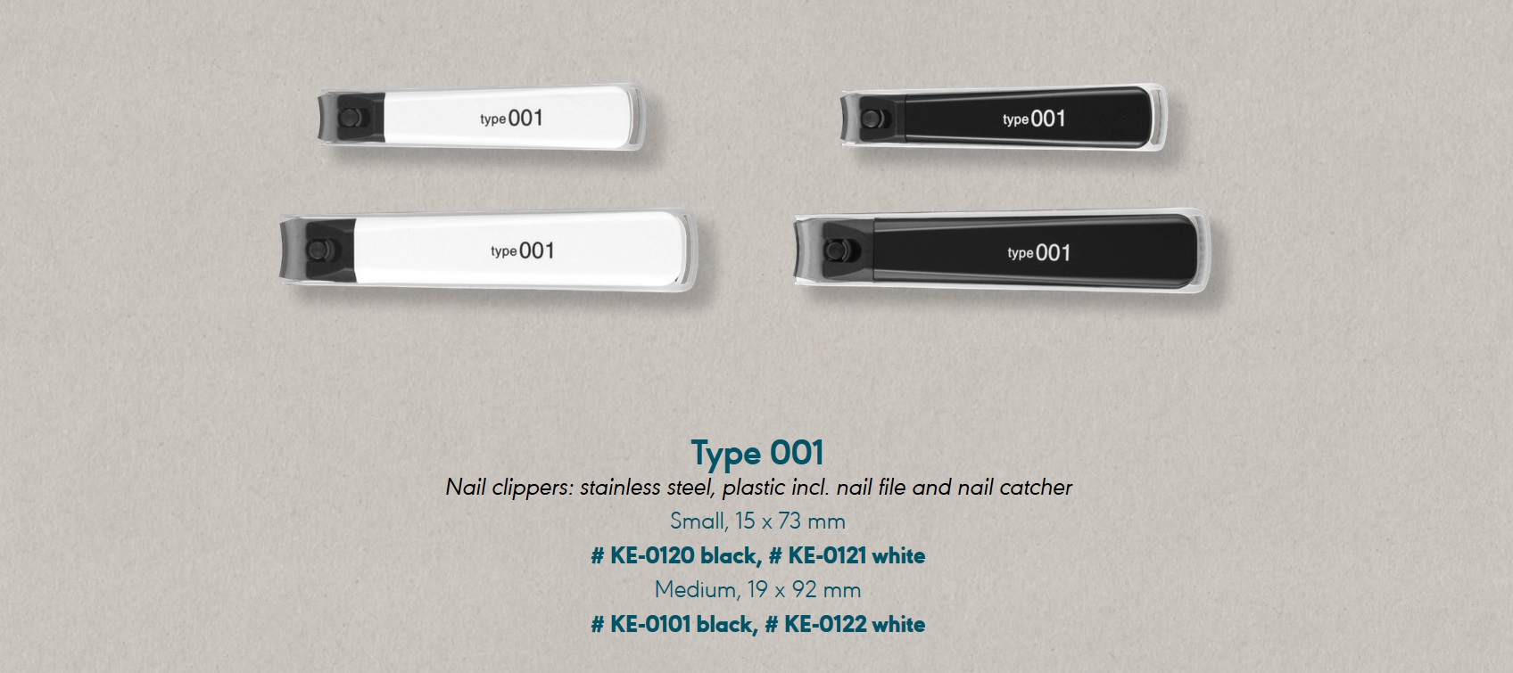 type nail clippers black & white
